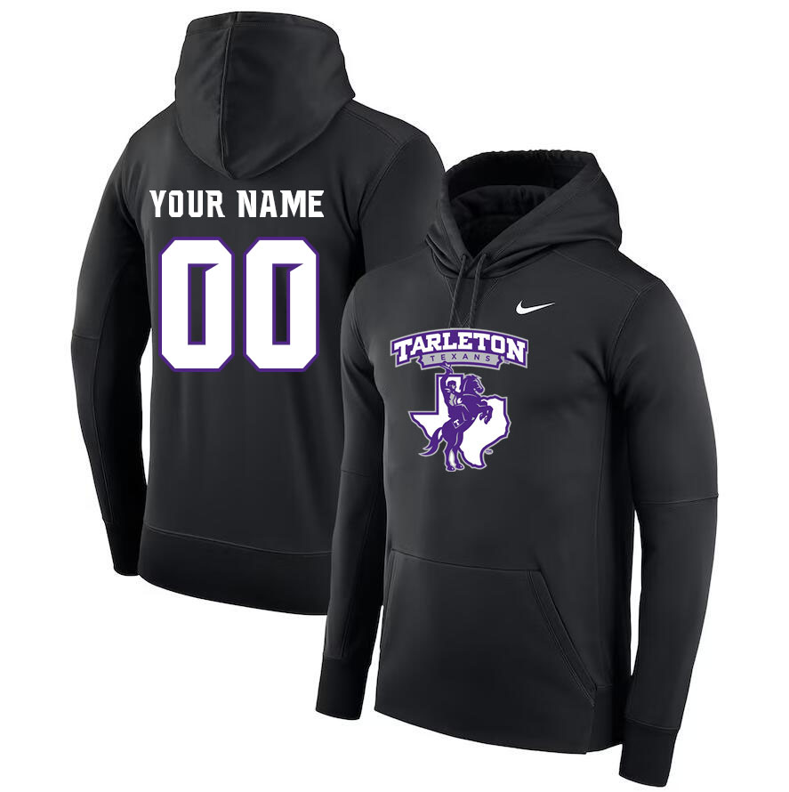 Custom Tarleton State Texans Name And Number College Football Hoodie-Black - Click Image to Close